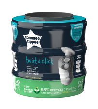 Set 3 rezerve pentru cos scutece Tommee Tippee Sangenic Twist and Click, Reciclabile